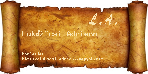 Lukácsi Adrienn névjegykártya